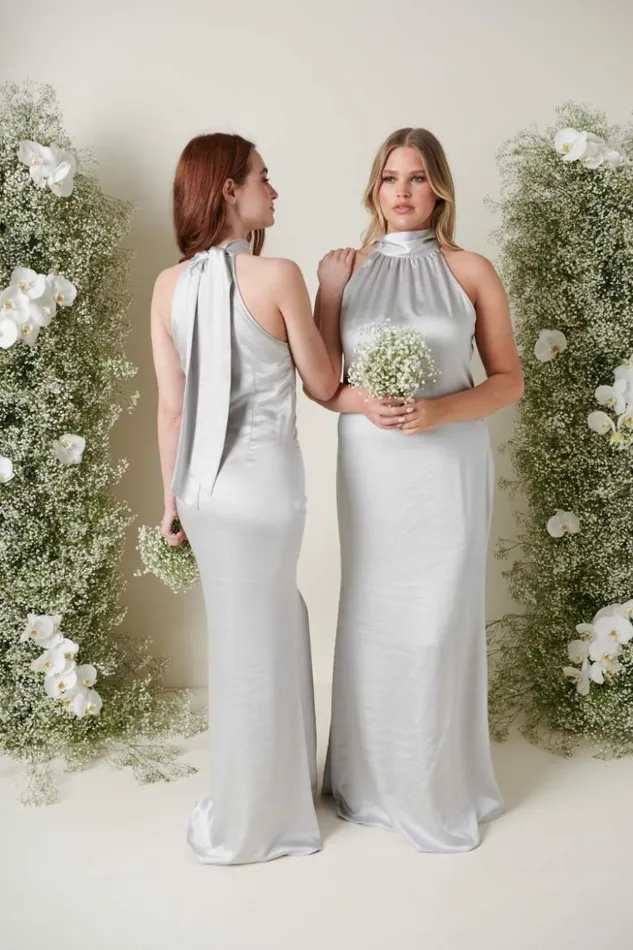 Pretty Lavish Bridesmaid Dresses Women Odelle Maxi Bridesmaid Dress Silver Pretty Lavish Bridesmaid Dresses Women Odelle Maxi Bridesmaid Dress Silver