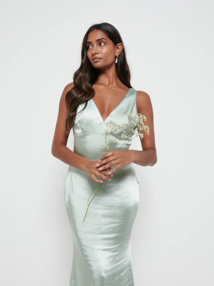 Pretty Lavish Bridesmaid Dresses Women Piper Maxi Bridesmaid Dress Sage