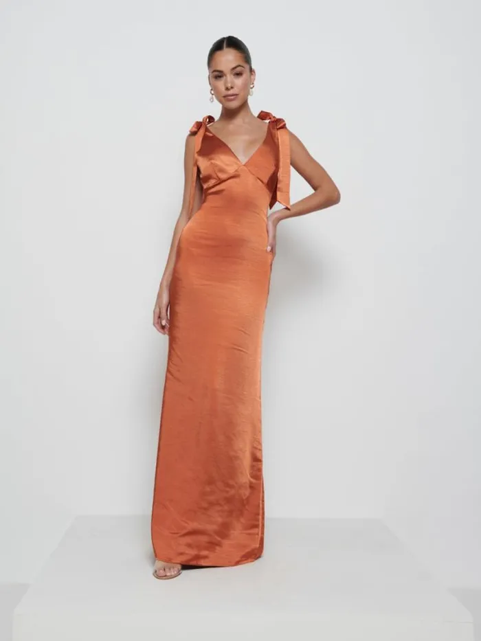 Pretty Lavish Bridesmaid Dresses Women Piper Tie Maxi Bridesmaid Dress Copper Pretty Lavish Bridesmaid Dresses Women Piper Tie Maxi Bridesmaid Dress Copper