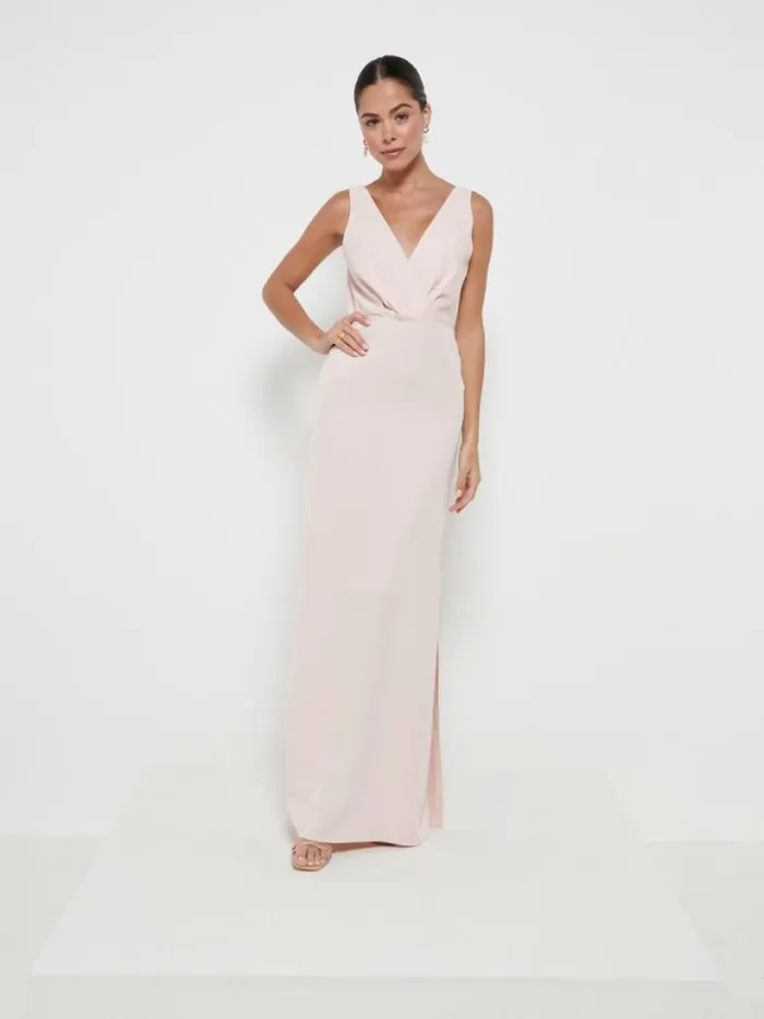 Pretty Lavish Bridesmaid Dresses Women Silva Wrap Maxi Bridesmaid Dress Blush Pretty Lavish Bridesmaid Dresses Women Silva Wrap Maxi Bridesmaid Dress Blush