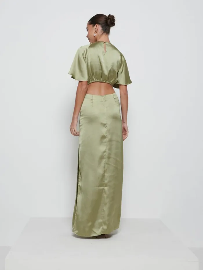 Pretty Lavish Bridesmaid Dresses Women Zara Twist Knot Bridesmaid Dress Olive