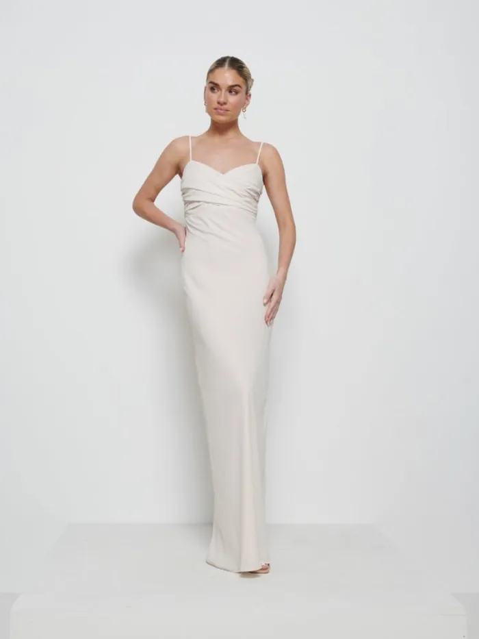 Pretty Lavish Chiffon Bridesmaid Dresses Women Kehlani Twist Cami Bridesmaid Dress Champagne