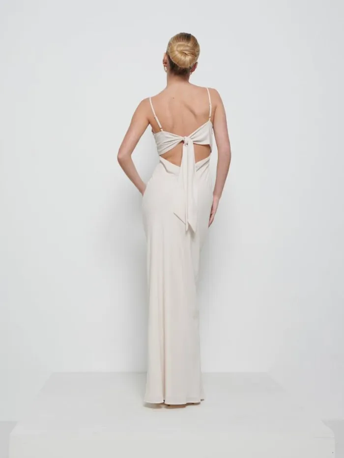 Pretty Lavish Chiffon Bridesmaid Dresses Women Kehlani Twist Cami Bridesmaid Dress Champagne