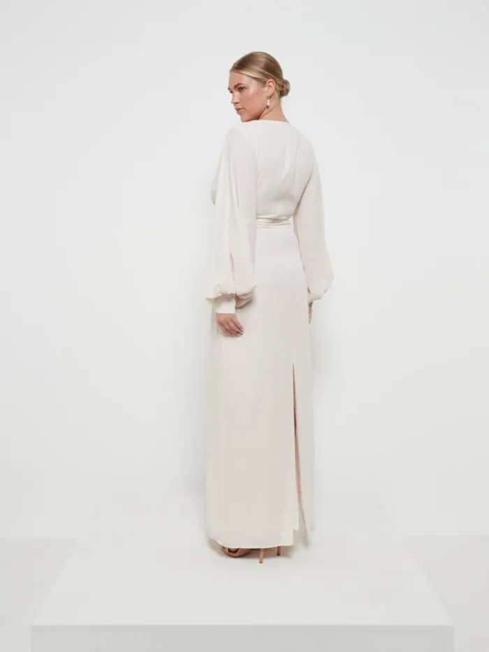 Pretty Lavish Chiffon Bridesmaid Dresses Women Nellie Knot Maxi Bridesmaid Dress Champagne