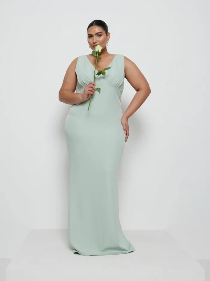Pretty Lavish Crepe Bridesmaid Dresses Women Esmee Crepe Maxi Bridesmaid Dress Curve Sage Pretty Lavish Crepe Bridesmaid Dresses Women Esmee Crepe Maxi Bridesmaid Dress Curve Sage