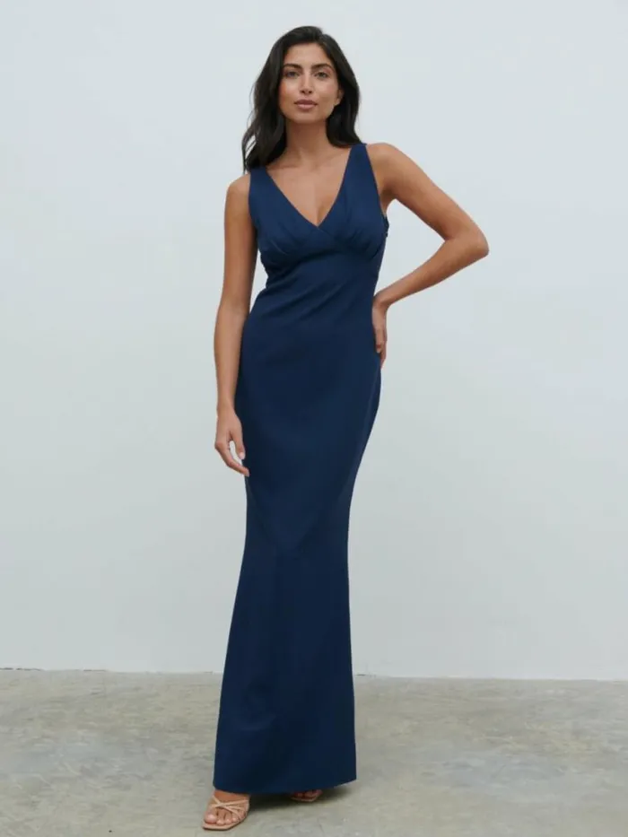 Pretty Lavish Crepe Bridesmaid Dresses Women Esmee Crepe Maxi Bridesmaid Dress Navy Pretty Lavish Crepe Bridesmaid Dresses Women Esmee Crepe Maxi Bridesmaid Dress Navy