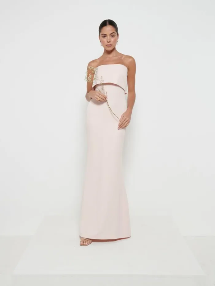 Pretty Lavish Crepe Bridesmaid Dresses Women Julia Crepe Maxi Bridesmaid Dress Blush Pretty Lavish Crepe Bridesmaid Dresses Women Julia Crepe Maxi Bridesmaid Dress Blush
