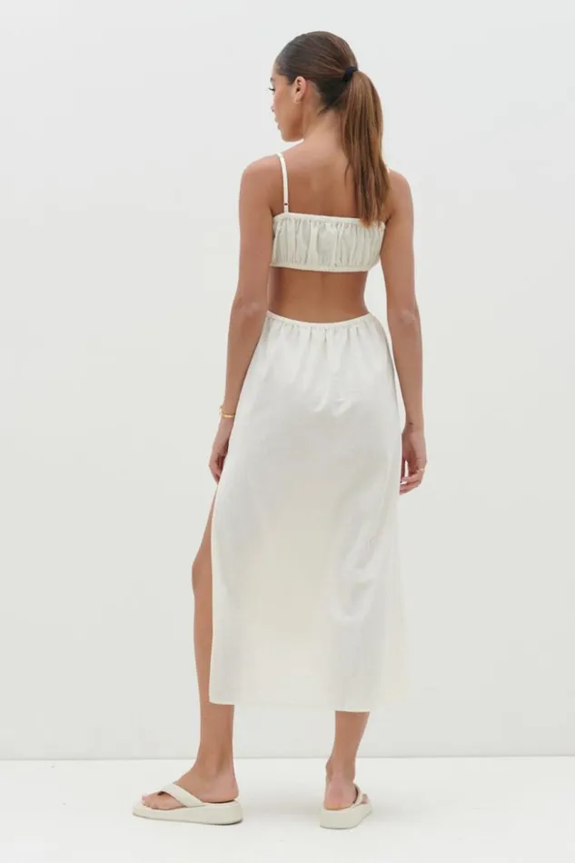 Pretty Lavish Dresses Women Artie Cut Out Midaxi Dress Cream