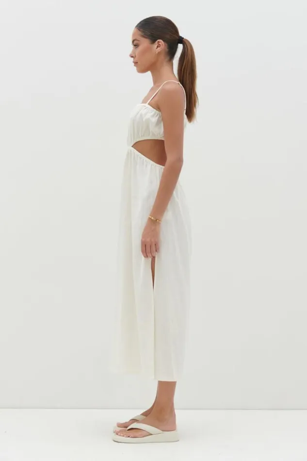 Pretty Lavish Dresses Women Artie Cut Out Midaxi Dress Cream