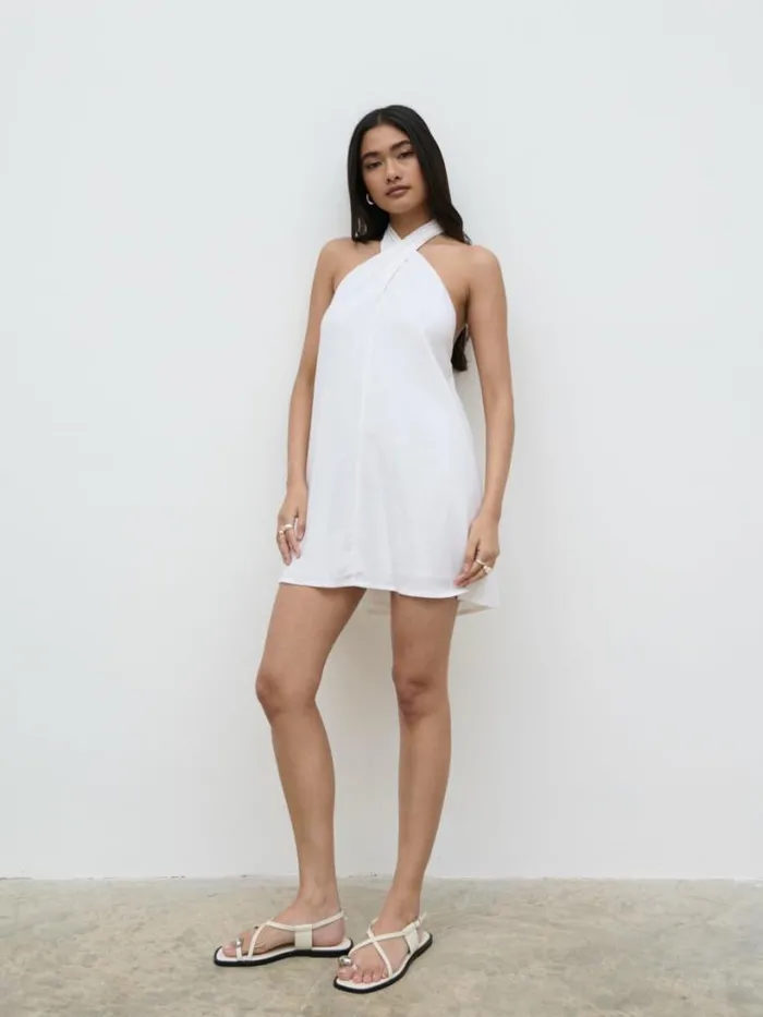 Pretty Lavish Dresses Women Bronte Shift Mini Dress White