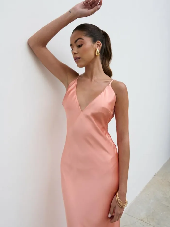 Pretty Lavish Dresses Women Jode Maxi Dress Apricot Pink