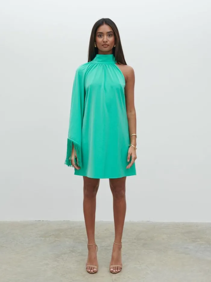 Pretty Lavish Dresses Women Keeley One Shoulder Mini Dress Green