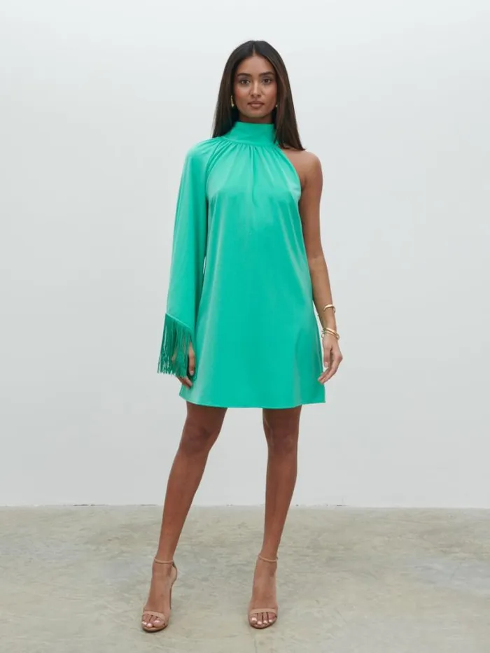 Pretty Lavish Dresses Women Keeley One Shoulder Mini Dress Green