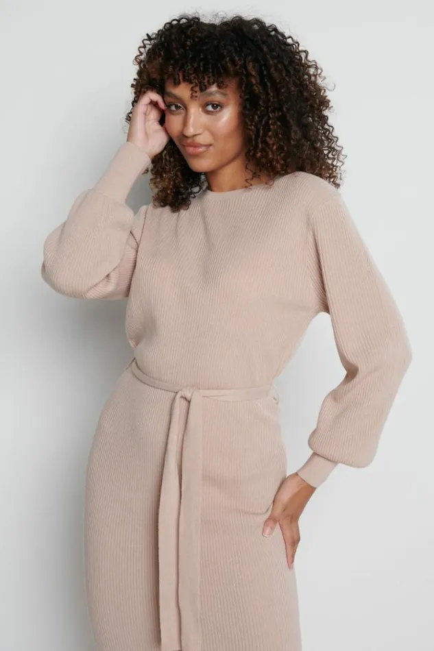 Pretty Lavish Dresses Women Mae Crew Neck Knit Dress Pink