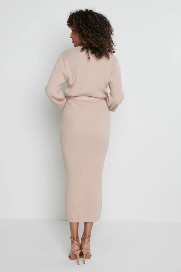 Pretty Lavish Dresses Women Mae Crew Neck Knit Dress Pink