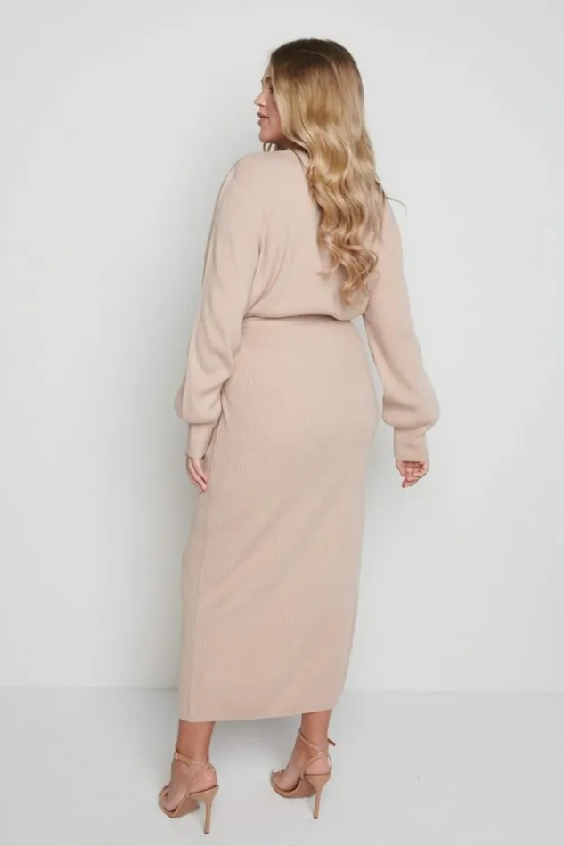 Pretty Lavish Dresses Women Mae Crew Neck Knit Dress Pink