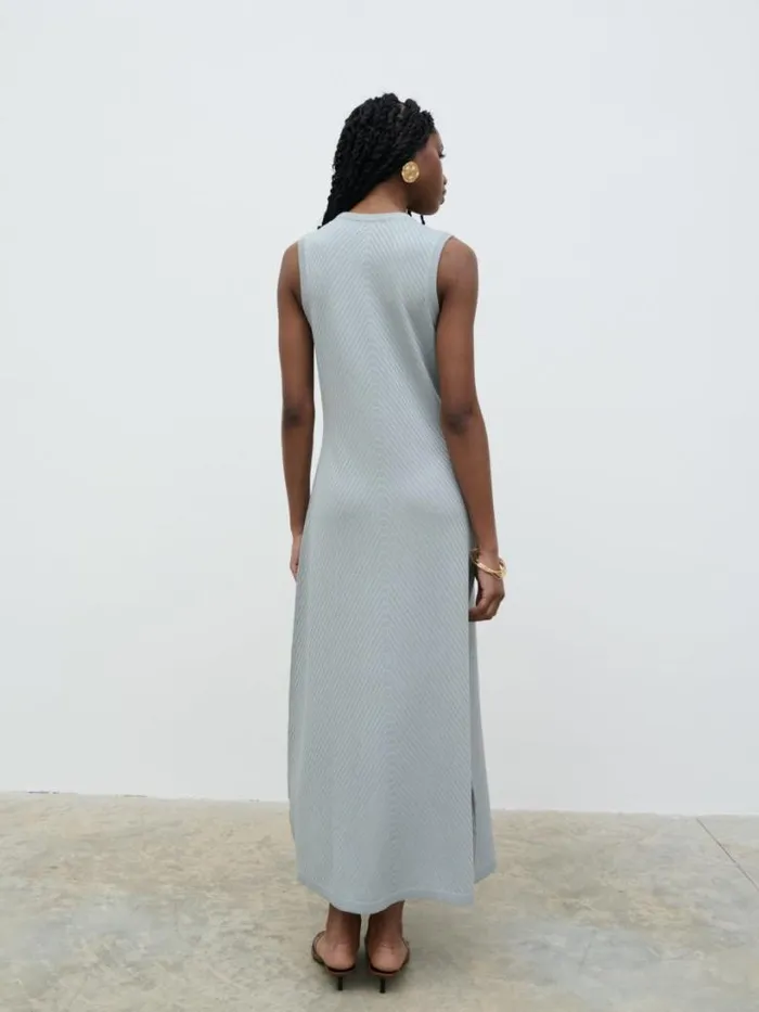 Pretty Lavish Dresses Women Portia Shift Knit Midaxi Dress Blue