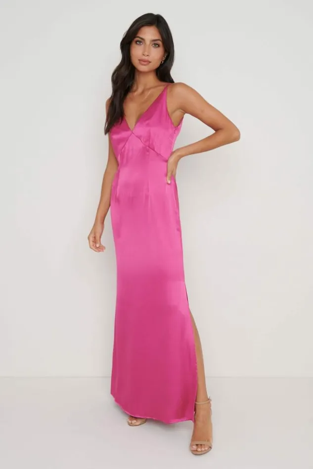 Pretty Lavish Dresses Women Priya Slip Maxi Dress Pink