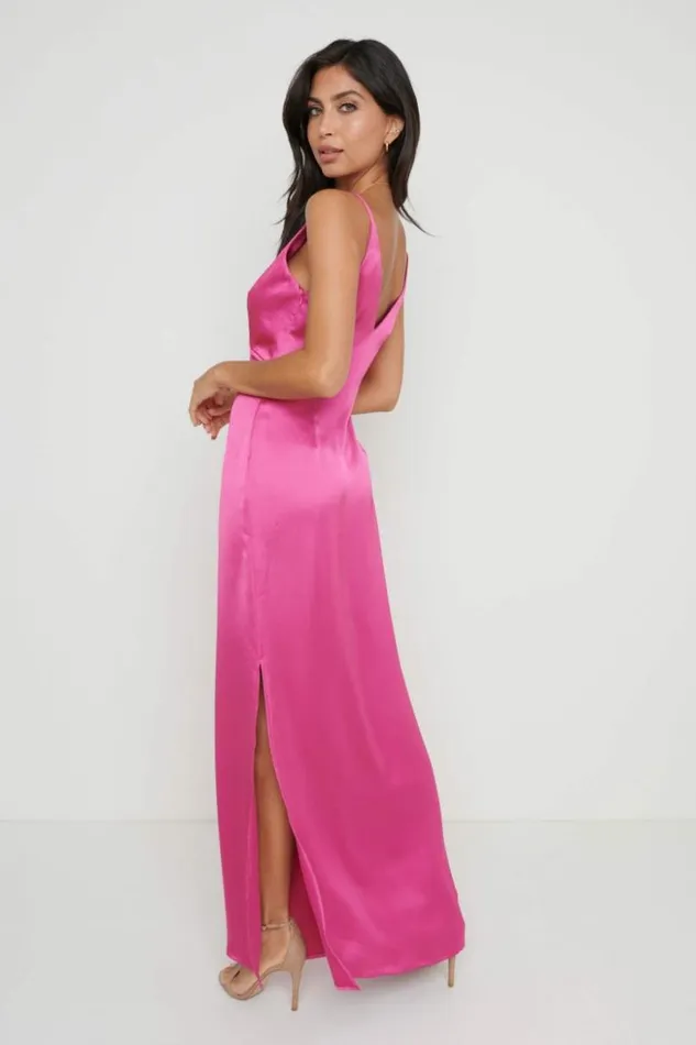 Pretty Lavish Dresses Women Priya Slip Maxi Dress Pink