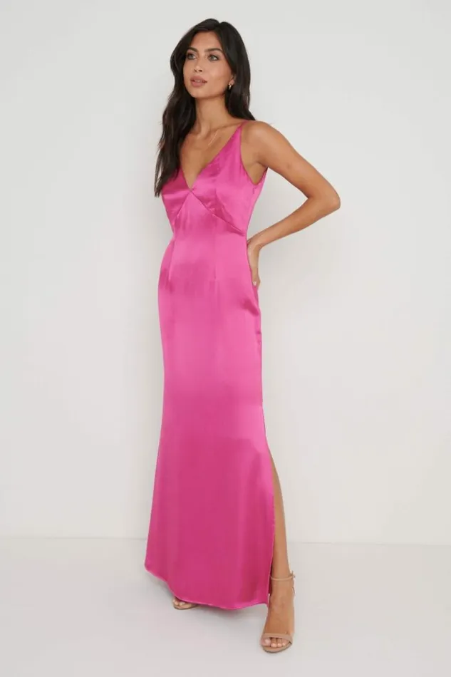 Pretty Lavish Dresses Women Priya Slip Maxi Dress Pink