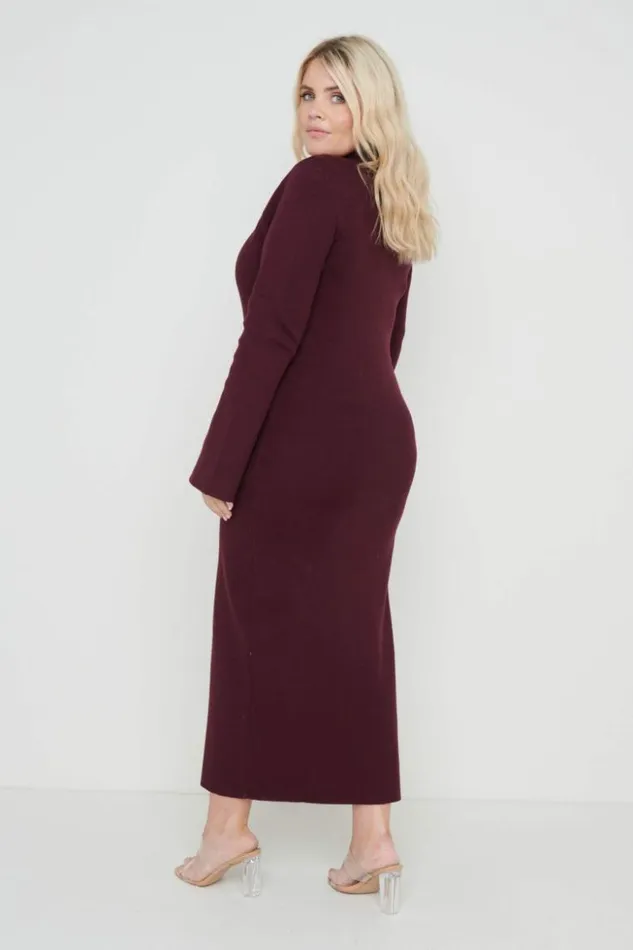 Pretty Lavish Dresses Women Shani Cut Out Knit Dress Red