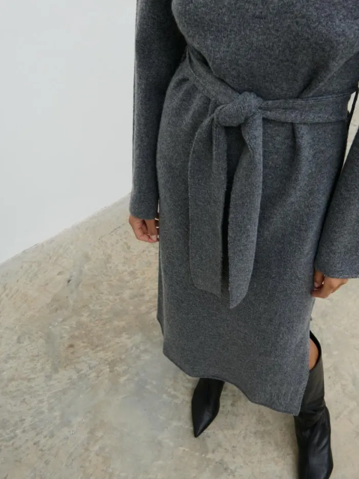 Pretty Lavish Dresses Women Wrenley Midaxi Knit Dress Grey