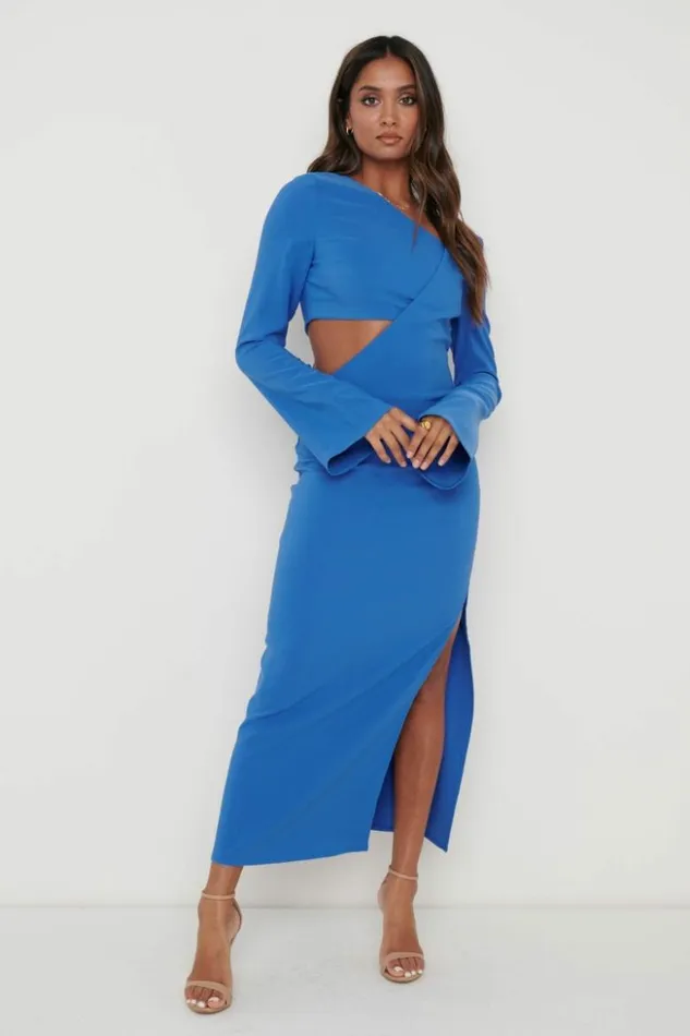 Pretty Lavish Dresses Women Zariah Cut Out Midaxi Dress Blue