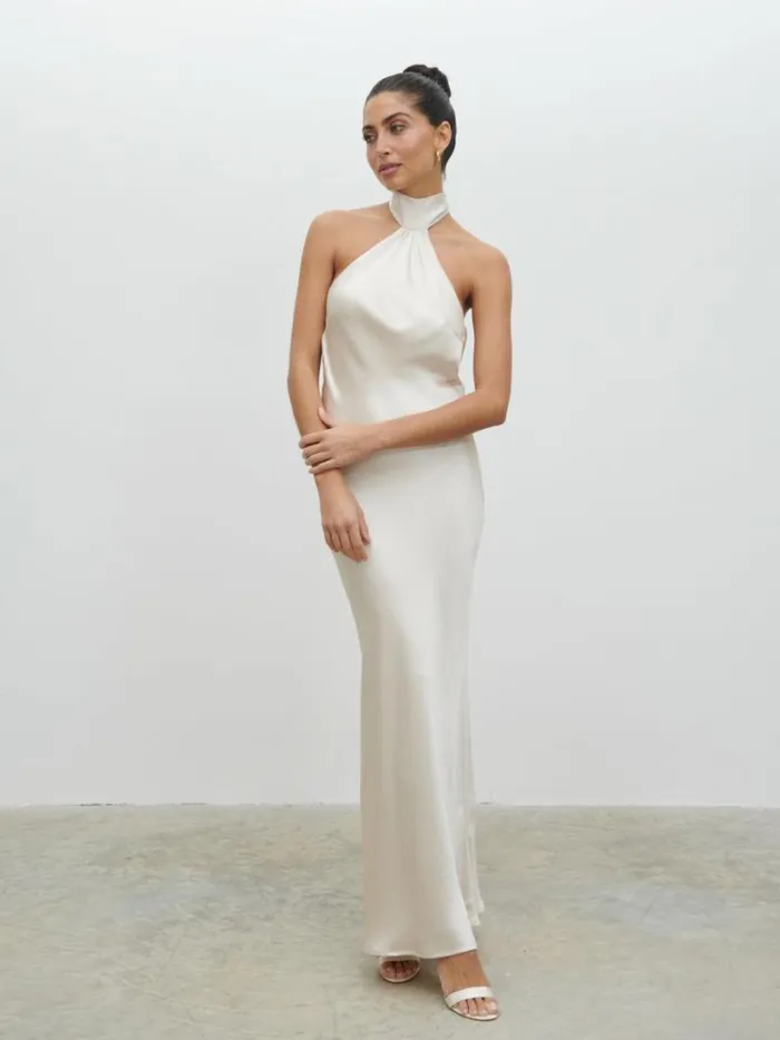 Pretty Lavish Hen Do Women Chloe Scarf Maxi Dress White
