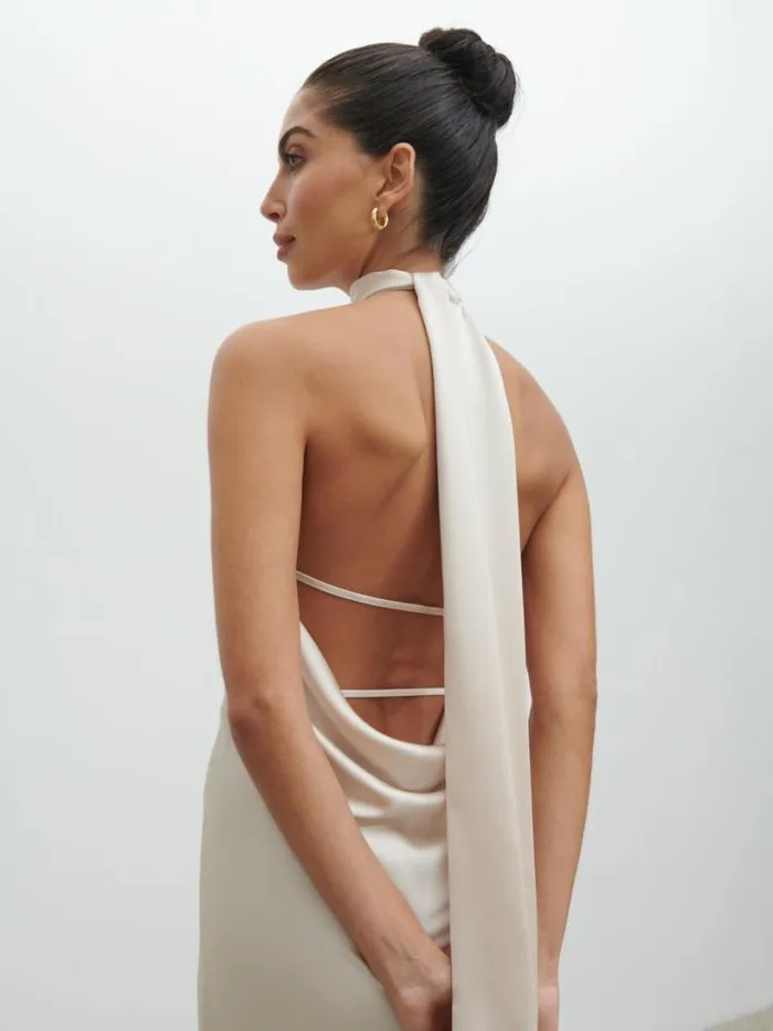 Pretty Lavish Hen Do Women Chloe Scarf Maxi Dress White