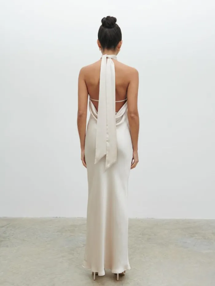 Pretty Lavish Hen Do Women Chloe Scarf Maxi Dress White