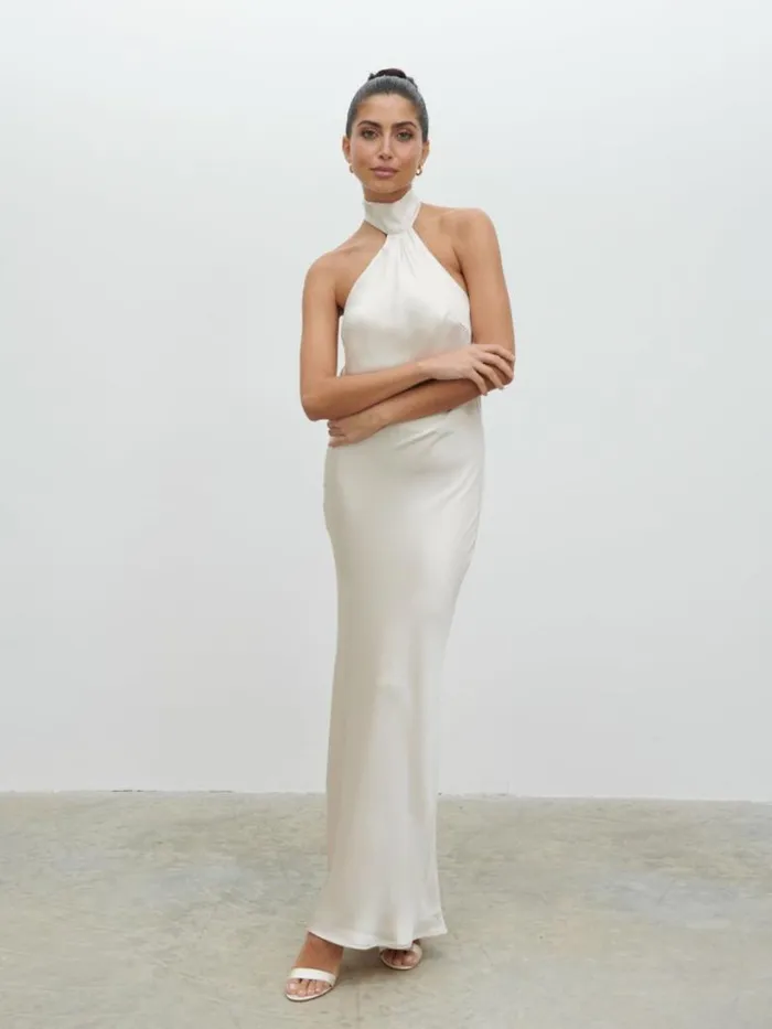 Pretty Lavish Hen Do Women Chloe Scarf Maxi Dress White