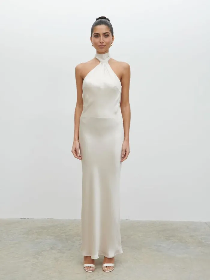 Pretty Lavish Hen Do Women Chloe Scarf Maxi Dress White