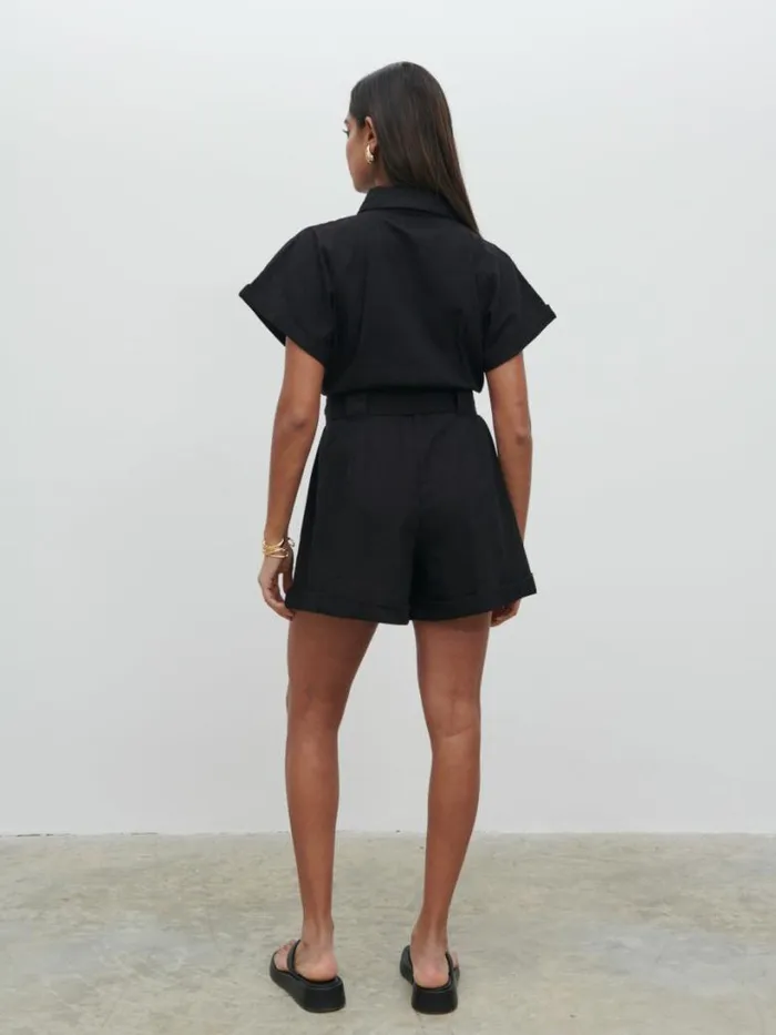 Pretty Lavish Jumpsuits and Playsuits Women Anica Utility Playsuit Black