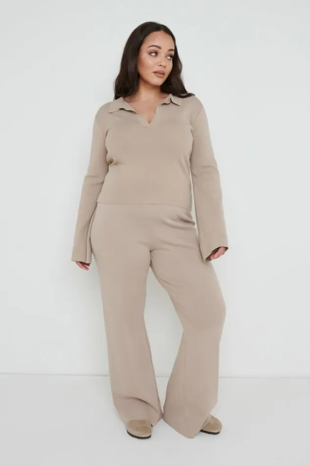 Pretty Lavish Knitwear Women Hayden Knit Top Beige