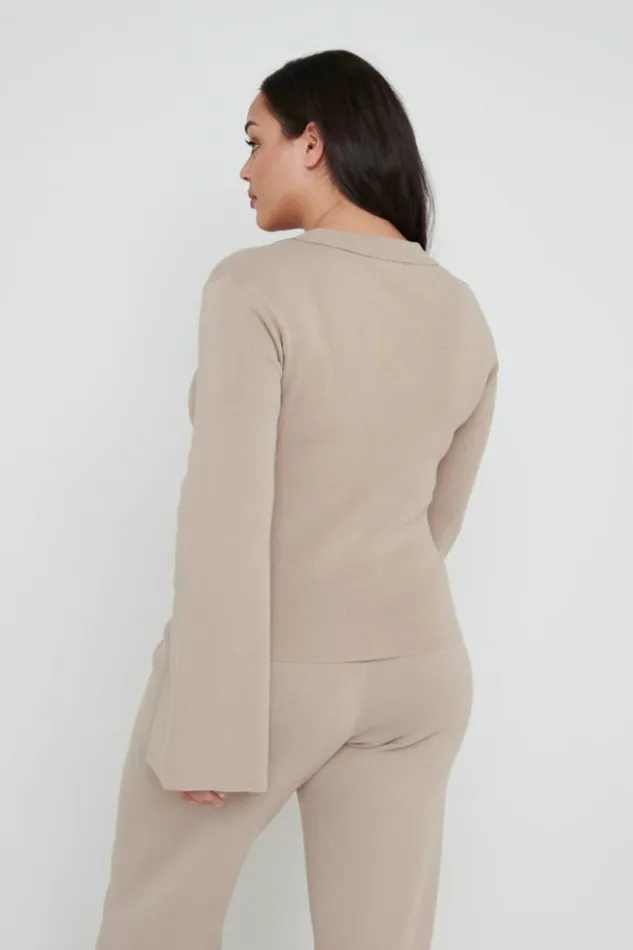 Pretty Lavish Knitwear Women Hayden Knit Top Beige