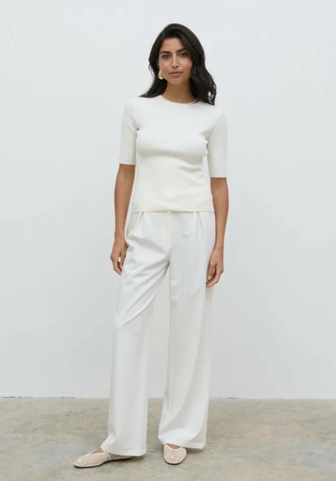Pretty Lavish Knitwear Women Jayla Knit Top Cream