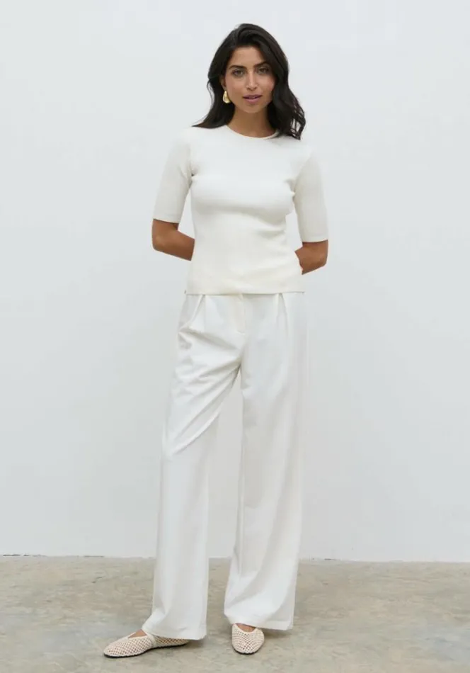 Pretty Lavish Knitwear Women Jayla Knit Top Cream