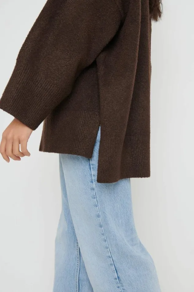 Pretty Lavish Knitwear Women Myla Oversized Jumper Brown