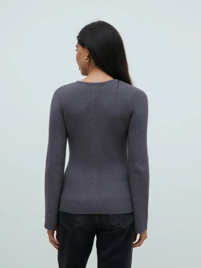 Pretty Lavish Knitwear Women Shyla Fitted Knit Cardigan Grey
