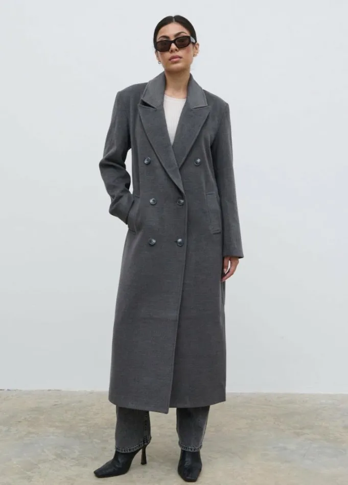 Pretty Lavish Outerwear Women Carissa Oversized Tailored Coat Grey