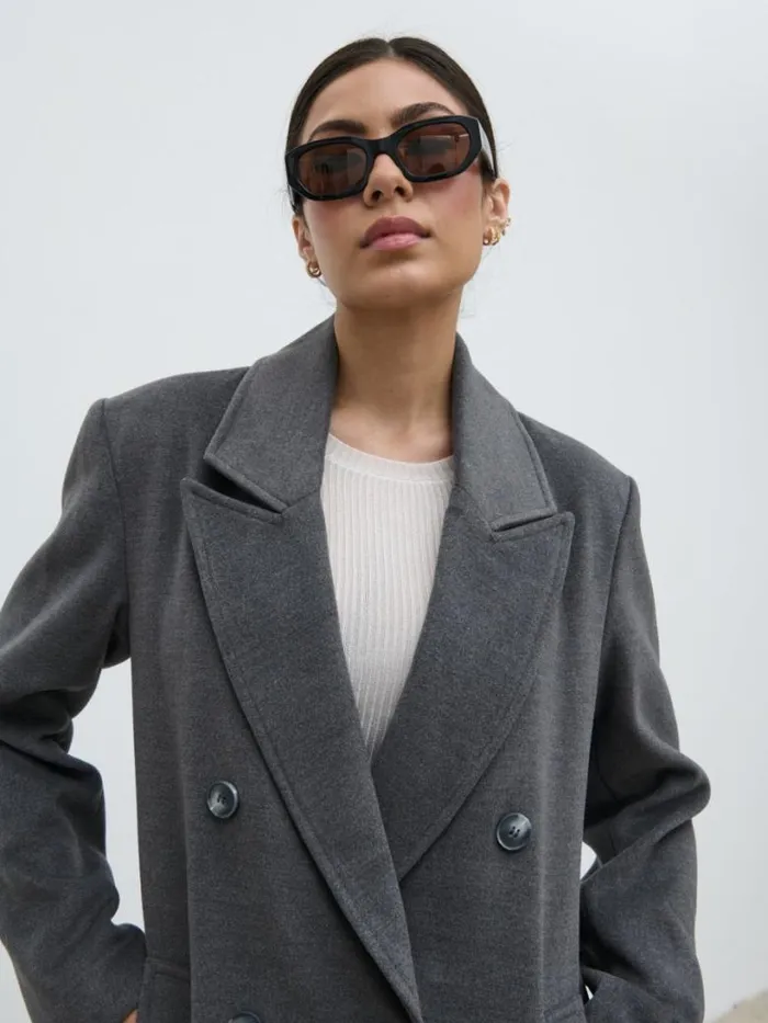 Pretty Lavish Outerwear Women Carissa Oversized Tailored Coat Grey