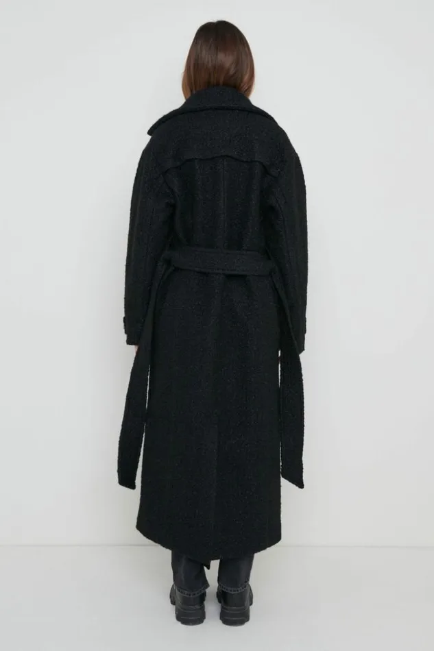 Pretty Lavish Outerwear Women Grayson Boucle Oversized Coat Black