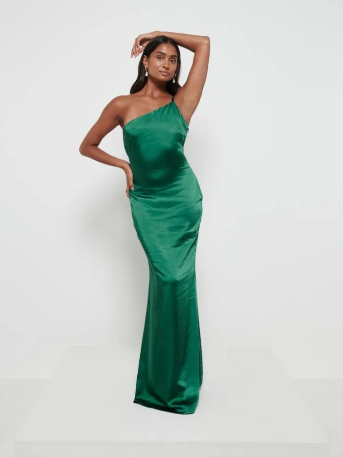Pretty Lavish Satin Bridesmaid Dresses Women Amelia Maxi Bridesmaid Dress Emerald Pretty Lavish Satin Bridesmaid Dresses Women Amelia Maxi Bridesmaid Dress Emerald