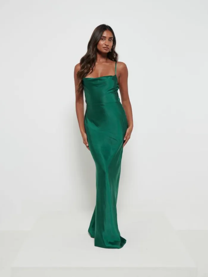 Pretty Lavish Satin Bridesmaid Dresses Women Keisha Maxi Bridesmaid Dress Emerald Pretty Lavish Satin Bridesmaid Dresses Women Keisha Maxi Bridesmaid Dress Emerald