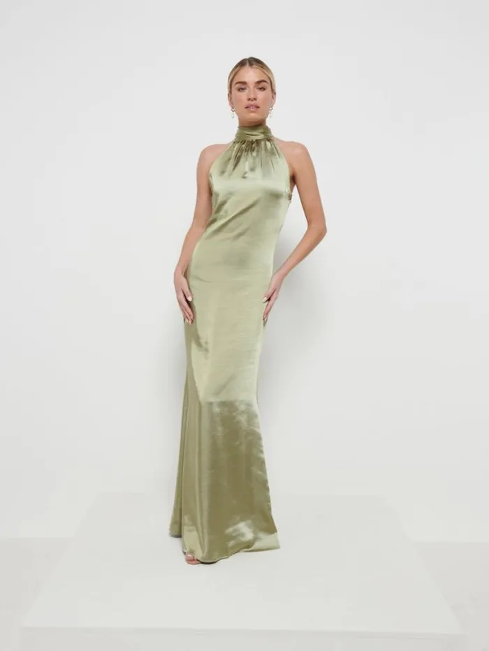 Pretty Lavish Satin Bridesmaid Dresses Women Odelle Maxi Bridesmaid Dress Olive Pretty Lavish Satin Bridesmaid Dresses Women Odelle Maxi Bridesmaid Dress Olive