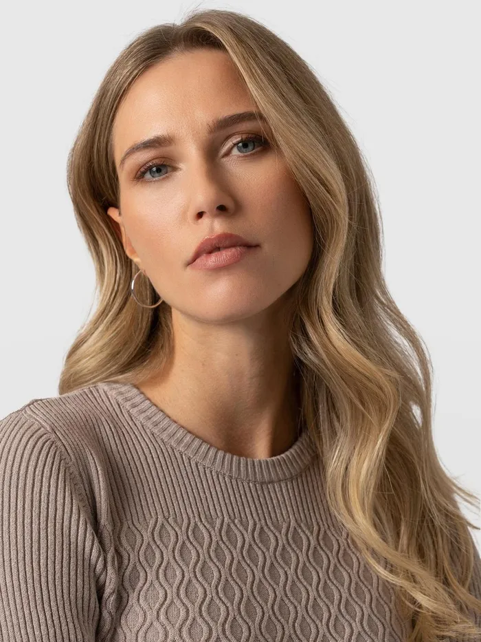 Primrose Knit Sweater 8211 Malt Malt Women Saint And Sofia Knitwear