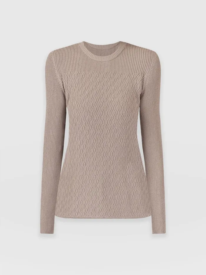 Primrose Knit Sweater 8211 Malt Malt Women Saint And Sofia Knitwear