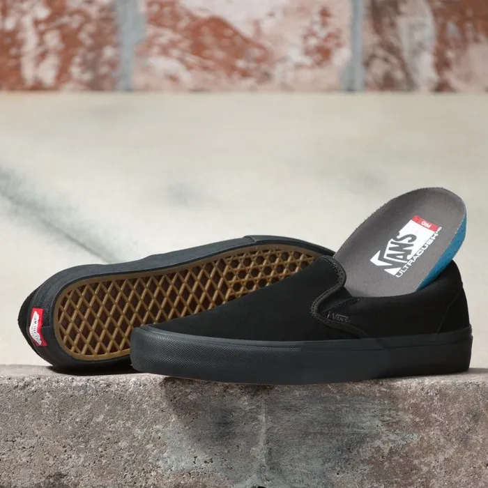 Pro Skate MenWomen Vans SlipOn Pro Blackout