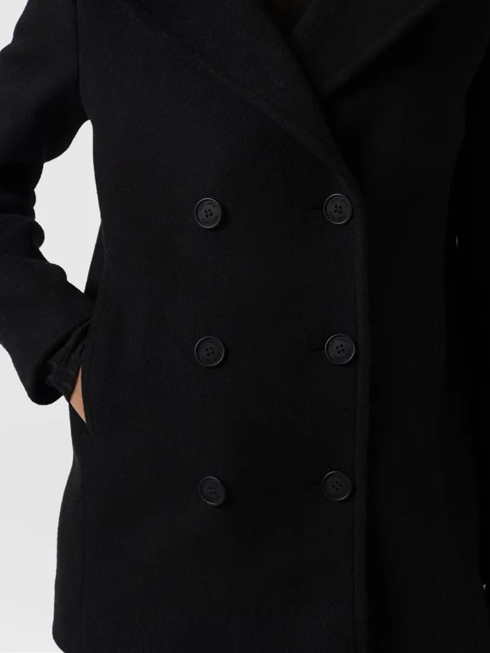 Quinn Pea Coat 8211 Black Black Women Saint And Sofia Coats and Jackets