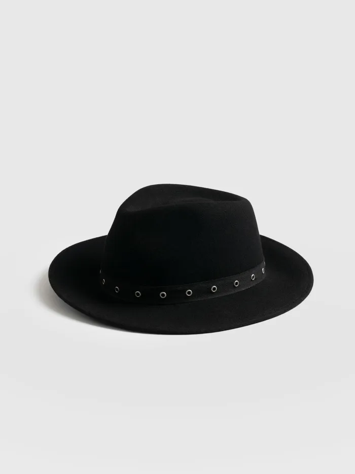 Ramona Studded Hat 8211 Black Black Women Saint And Sofia Scarves and Hats